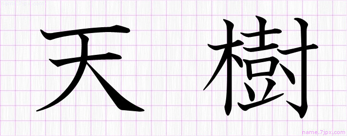 天樹 の名前書き方 かっこいい天樹 習字